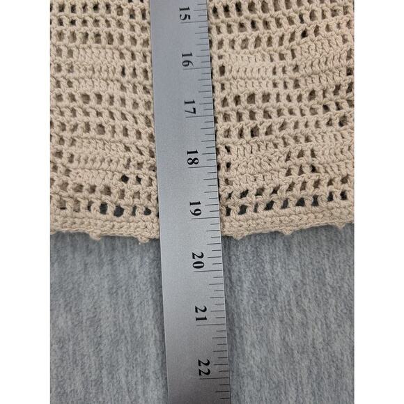 Designers Studio Originals Crochet Cardigan Womens Petite Medium Short Sleeve - Picture 9 of 11